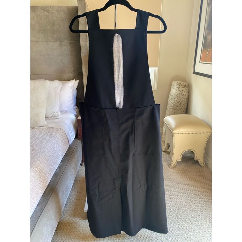 Black Midi Pier Antonio Gaspari Dress with Front Pocket Detail